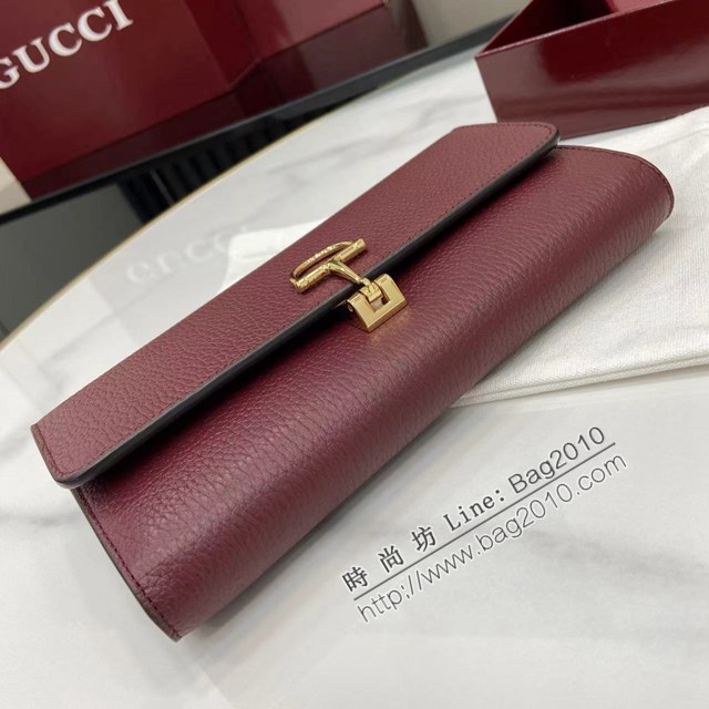 Gucci專櫃古馳最新款Softbit系列大號半馬銜扣翻蓋長錢包 jh2966型號：828147